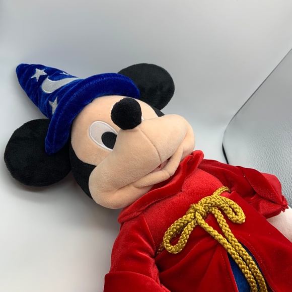 Disney Mickey Mouse Fantasia Sorcerer Stuffed Toy Large 23" Plush With Tags! - Picture 8 of 16